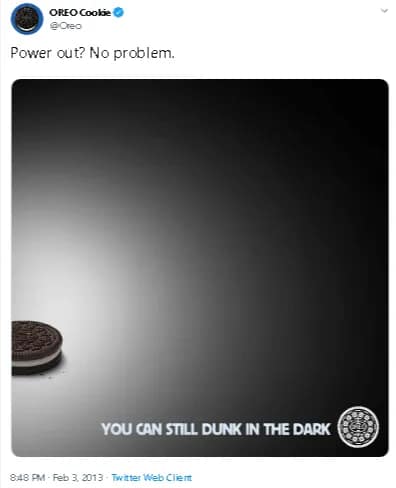oreo-super-bowl famous Oreo Super Bowl blackout social media post published on marclounis.com
